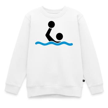 Wasserball - Kinder Premium Organic Sweatshirt - Weiß - Vorne - AI Model Kid Male (0cm)