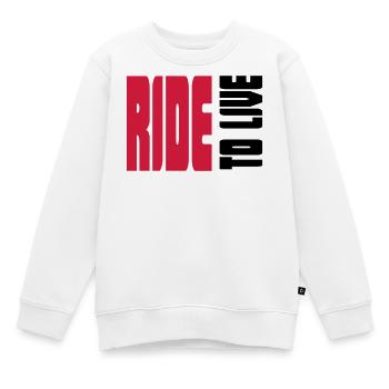 Des paroles sympas pour les vrais motards - Sweat Premium enfant bio - blanc - Devant - AI Model Kid Male (0cm)