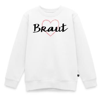 Braut Herz Herzmotiv Junggesellenabschied - Kinder Premium Organic Sweatshirt - Weiß - Vorne - AI Model Kid Male (0cm)