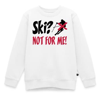 I hate Ski - Kinder Premium Organic Sweatshirt - Weiß - Vorne - AI Model Kid Male (0cm)