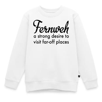 Nostalgie à distance - Sweat Premium enfant bio - blanc - Devant - AI Model Kid Male (0cm)