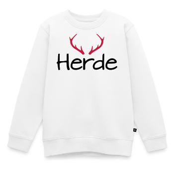 Herde Geweih Hirschgeweih - Kinder Premium Organic Sweatshirt - Weiß - Vorne - AI Model Kid Male (0cm)