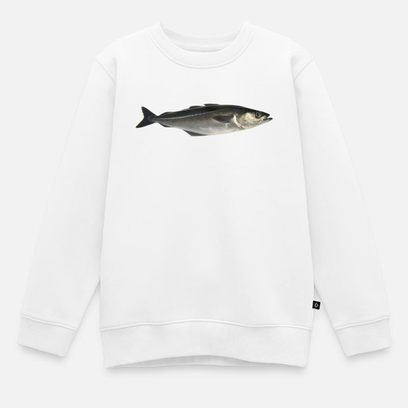 poisson - Sweat Premium enfant bio - blanc