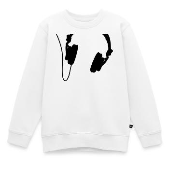 headphones_vector - Sweat Premium enfant bio - blanc - Devant - AI Model Kid Male (0cm)