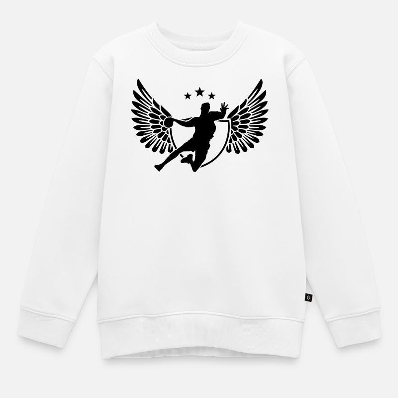 handball - Sweat Premium enfant bio - blanc