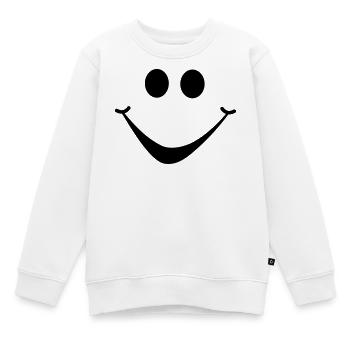 smiley1 - Kinder Premium Organic Sweatshirt - Weiß - Vorne - AI Model Kid Male (0cm)