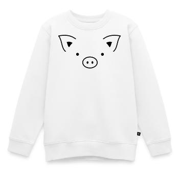 Schwein Sau Schweinchen Ferkel Eber I Geschenkidee - Kinder Premium Organic Sweatshirt - Weiß - Vorne - AI Model Kid Male (0cm)