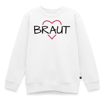 Braut Herz JunggesellinnenabschiedHochzeit - Kinder Premium Organic Sweatshirt - Weiß - Vorne - AI Model Kid Male (0cm)