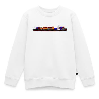 Container Ship - Kinder Premium Organic Sweatshirt - Weiß - Vorne - AI Model Kid Male (0cm)