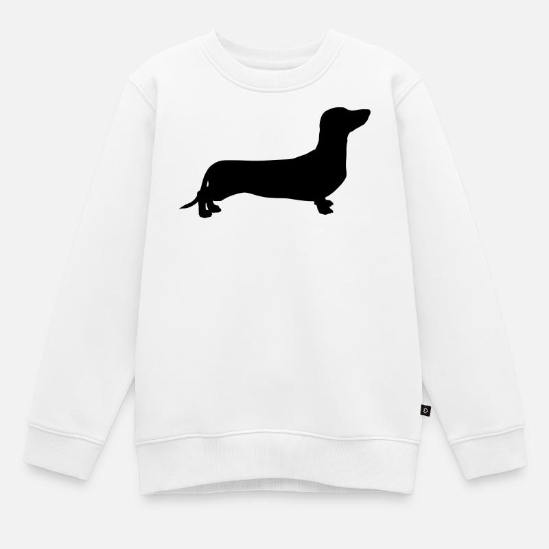 Dackel - Kinder Premium Organic Sweatshirt - Weiß