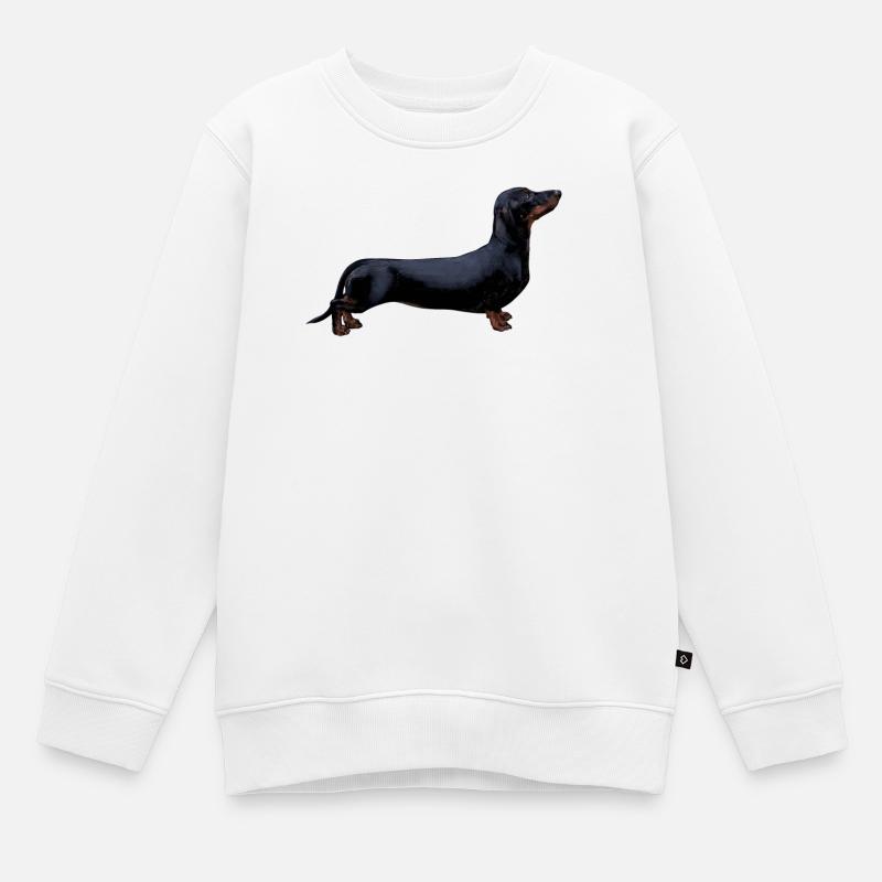 Dackel - Kinder Premium Organic Sweatshirt - Weiß