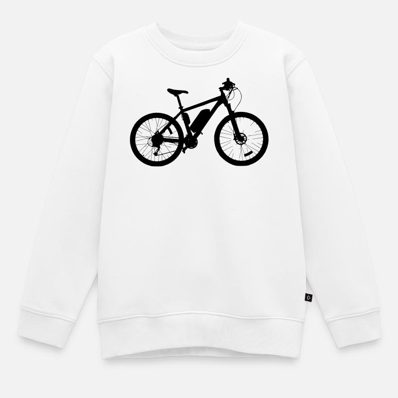E-Bike - Kinder Premium Organic Sweatshirt - Weiß