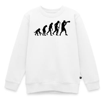 Evolution of boxing - Kinder Premium Organic Sweatshirt - Weiß - Vorne - AI Model Kid Male (0cm)