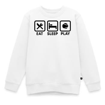 Eat Sleep Play Tennis - Kinder Premium Organic Sweatshirt - Weiß - Vorne - AI Model Kid Male (0cm)