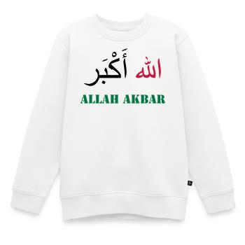 Allah Akbar - Kinder Premium Organic Sweatshirt - Weiß - Vorne - AI Model Kid Male (0cm)