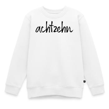 18 achtzehn 18. Geburtstag Geschenk Volljährigkeit - Kinder Premium Organic Sweatshirt - Weiß - Vorne - AI Model Kid Male (0cm)