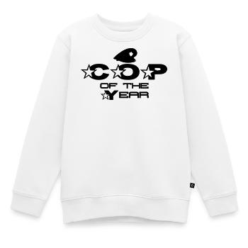Policier de l’année Policier Profession Cadeau - Sweat Premium enfant bio - blanc - Devant - AI Model Kid Male (0cm)