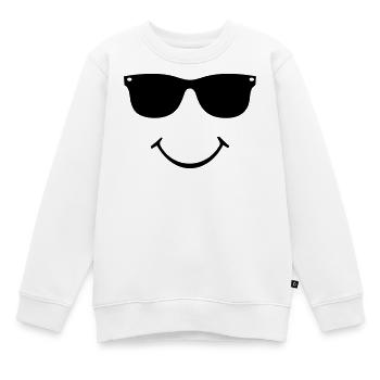 smiley face - Kinder Premium Organic Sweatshirt - Weiß - Vorne - AI Model Kid Male (0cm)