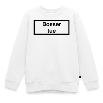 Bosser tue :) - Sweat Premium enfant bio - blanc - Devant - AI Model Kid Male (0cm)