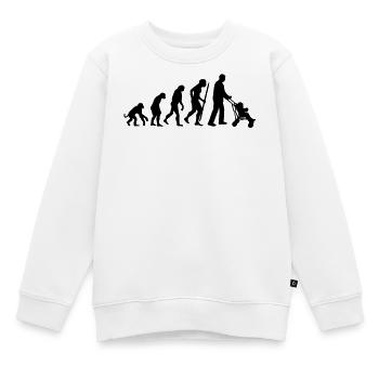 Le développement de la super-papa - Sweat Premium enfant bio - blanc - Devant - AI Model Kid Male (0cm)
