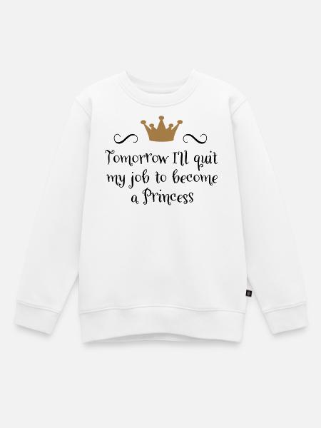 princess - Sweat Premium enfant bio - blanc