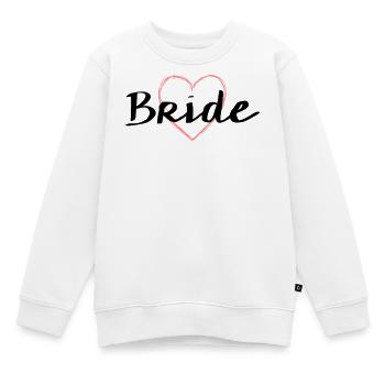 Bride Herz Junggesellenabschied Hochzeit - Kinder Premium Organic Sweatshirt - Weiß - Vorne - AI Model Kid Male (0cm)