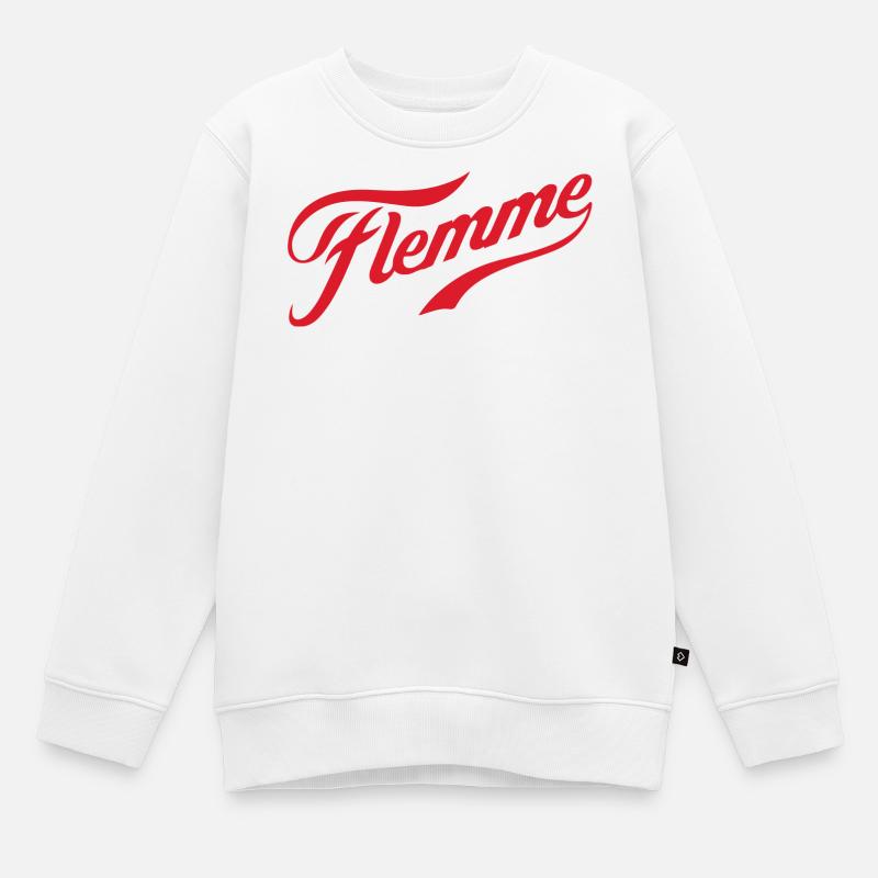 flemme - Sweat Premium enfant bio - blanc
