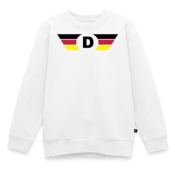 Allemagne drapeau / symbole haut - Sweat Premium enfant bio - blanc - Devant - AI Model Kid Male (0cm)