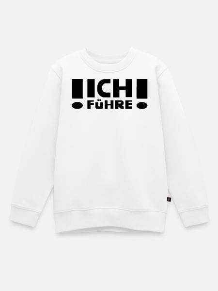 ICH führe - Kinder Premium Organic Sweatshirt - Weiß