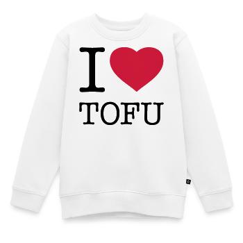 J’ADORE LE TOFU SOJA - Sweat Premium enfant bio - blanc - Devant - AI Model Kid Male (0cm)