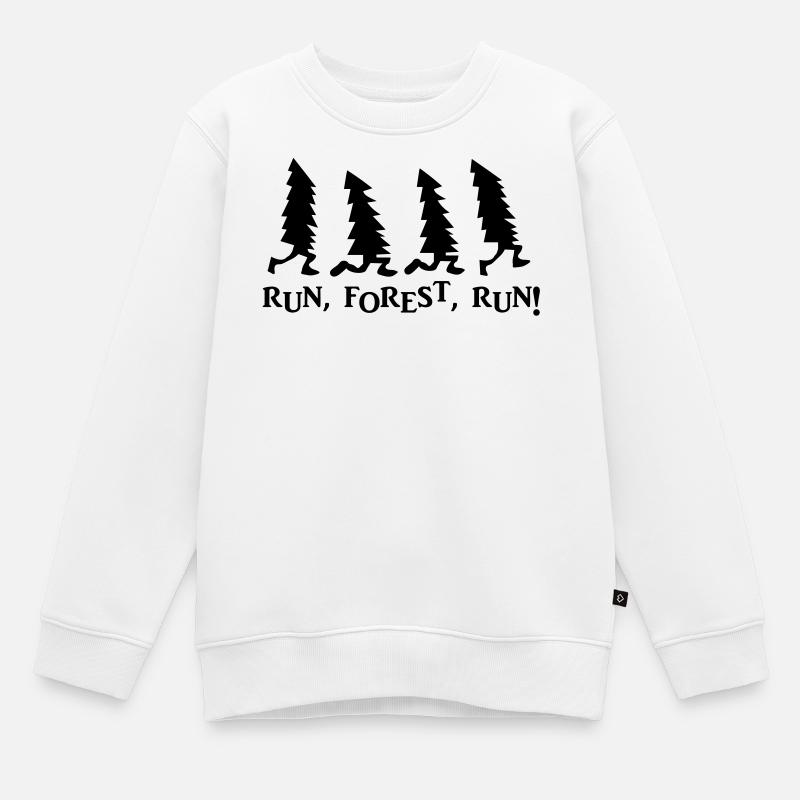 Run Forest Run Weihnachten - Kinder Premium Organic Sweatshirt - Weiß
