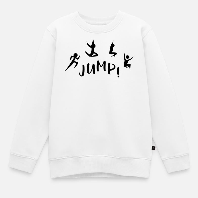 Weitsprung - Kinder Premium Organic Sweatshirt - Weiß