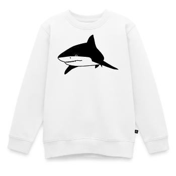 Hai-Tier - Kinder Premium Organic Sweatshirt - Weiß - Vorne - AI Model Kid Male (0cm)