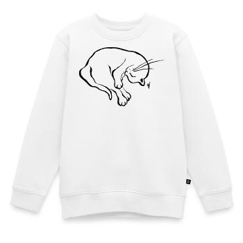 Mon petit chat se remet - Sweat Premium enfant bio - blanc - Devant - AI Model Kid Male (0cm)