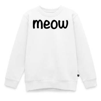 Miau - Kinder Premium Organic Sweatshirt - Weiß - Vorne - AI Model Kid Male (0cm)