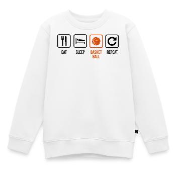 Basketballer - Kinder Premium Organic Sweatshirt - Weiß - Vorne - AI Model Kid Male (0cm)