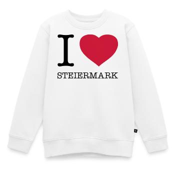 I LOVE STEIERMARK Austria Österreich - Kinder Premium Organic Sweatshirt - Weiß - Vorne - AI Model Kid Male (0cm)