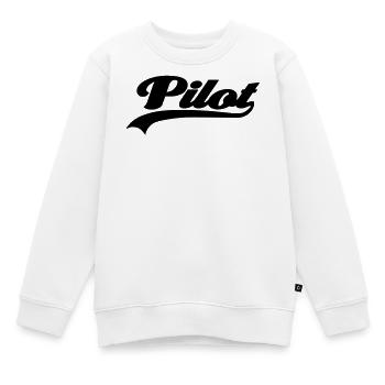 pilot - Kinder Premium Organic Sweatshirt - Weiß - Vorne - AI Model Kid Male (0cm)