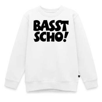 Basst Scho - Kinder Premium Organic Sweatshirt - Weiß - Vorne - AI Model Kid Male (0cm)