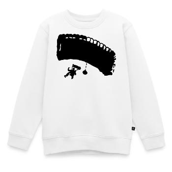 Fallschirm - Kinder Premium Organic Sweatshirt - Weiß - Vorne - AI Model Kid Male (0cm)