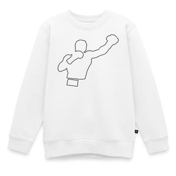Boxer - Kinder Premium Organic Sweatshirt - Weiß - Vorne - AI Model Kid Male (0cm)