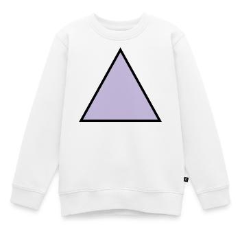 forme de triangle hippie triangle - Sweat Premium enfant bio - blanc - Devant - AI Model Kid Male (0cm)
