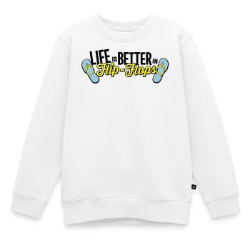 la vie est meilleure dans effondrement - Sweat Premium enfant bio - blanc - Devant - AI Model Kid Male (0cm)
