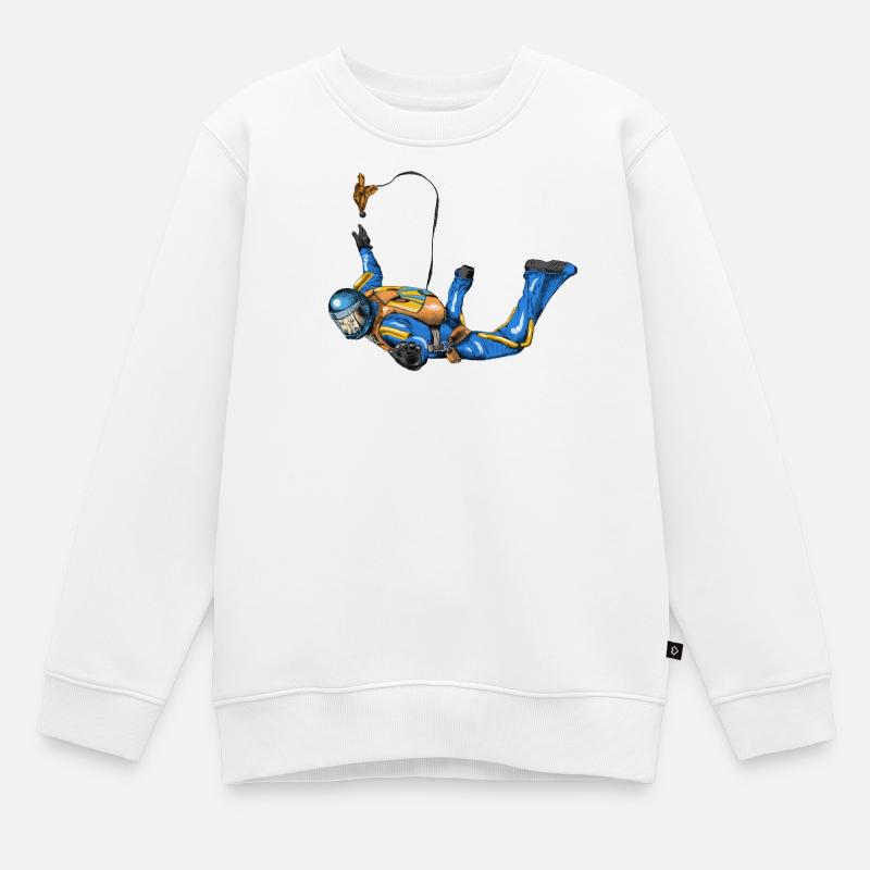 skydiver - Kinder Premium Organic Sweatshirt - Weiß