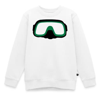 Taucherbrille - Kinder Premium Organic Sweatshirt - Weiß - Vorne - AI Model Kid Male (0cm)