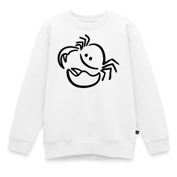 krebs - Kinder Premium Organic Sweatshirt - Weiß - Vorne - AI Model Kid Male (0cm)