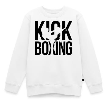 kick boxing kickboxen - Kinder Premium Organic Sweatshirt - Weiß - Vorne - AI Model Kid Male (0cm)