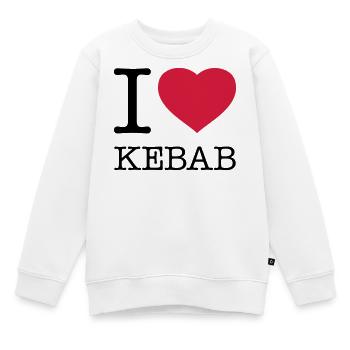 I LOVE KEBAB - Kinder Premium Organic Sweatshirt - Weiß - Vorne - AI Model Kid Male (0cm)