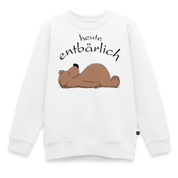 knuffiger Braunbär will entspannen - Kinder Premium Organic Sweatshirt - Weiß - Vorne - AI Model Kid Male (0cm)