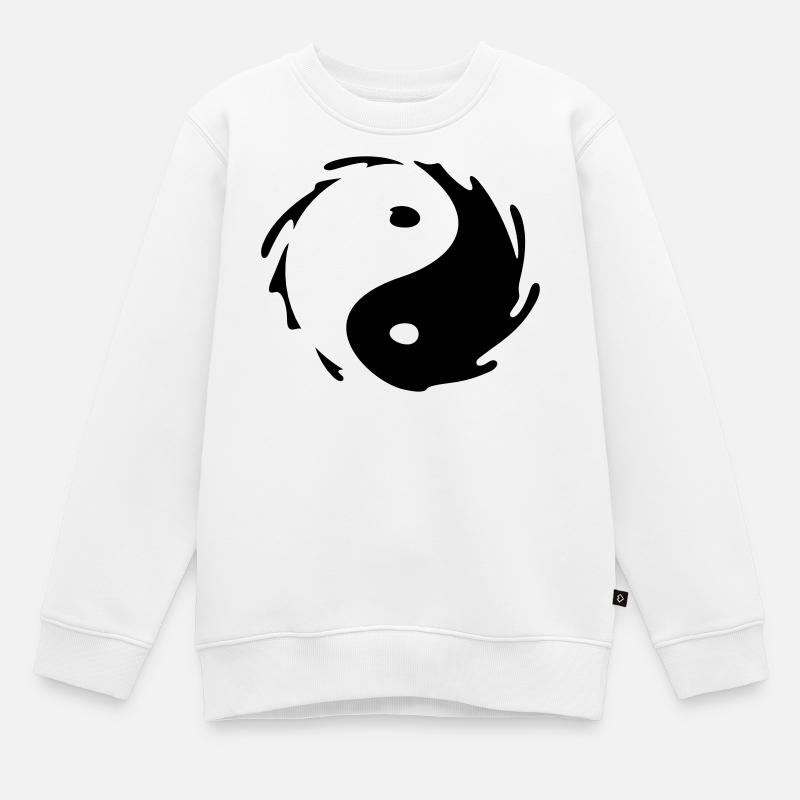 Yin-Yang Splash - Sweat Premium enfant bio - blanc